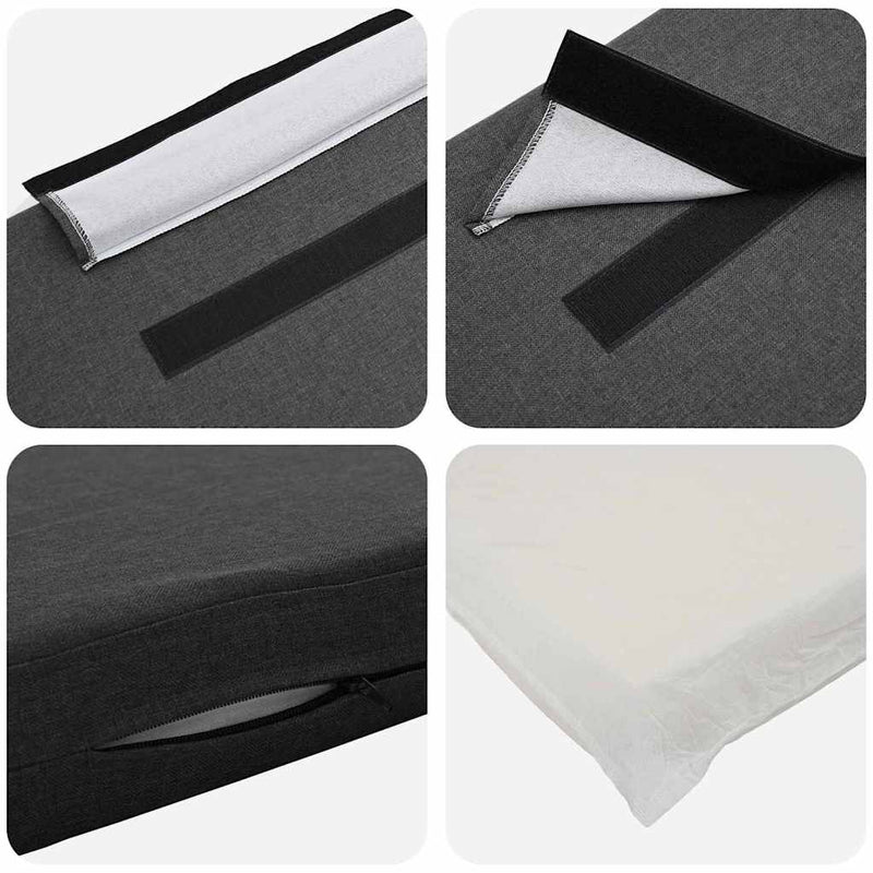 vidaXL Kárpitozott fejtámla Barna és sötétszürke 75 cm Tömör fenyőfa