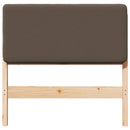 vidaXL Kárpitozott fejtámla Barna és taupe 75 cm Tömör fenyőfa