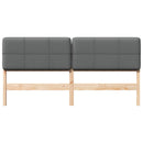 vidaXL Kárpitozott fejtámla fejtámlával Barna és Világosszürke 200 cm