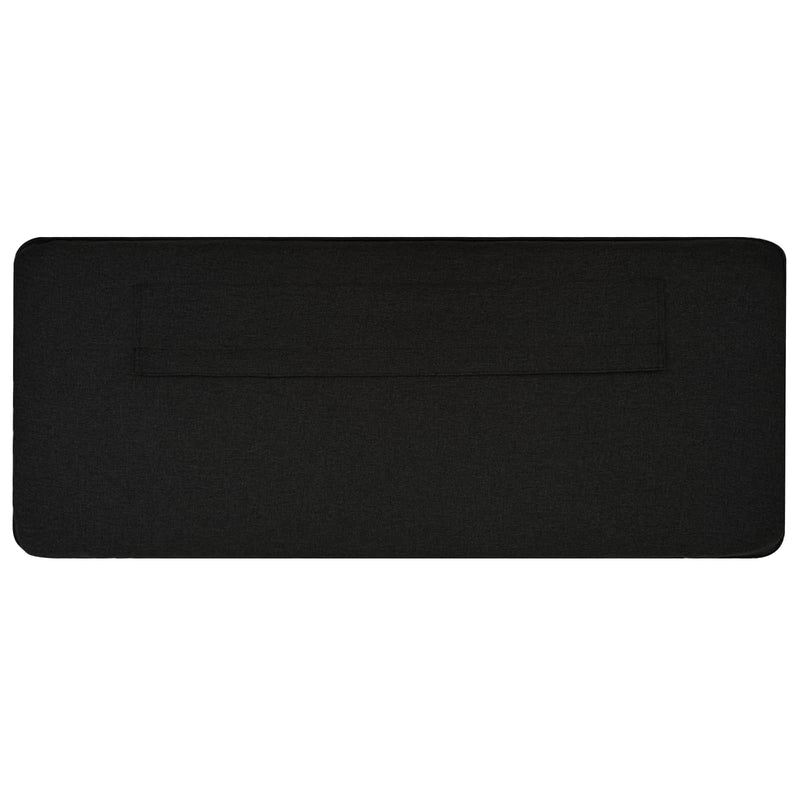 vidaXL Kárpitozott fejtámla Barna és fekete 200 cm Tömör fenyőfa