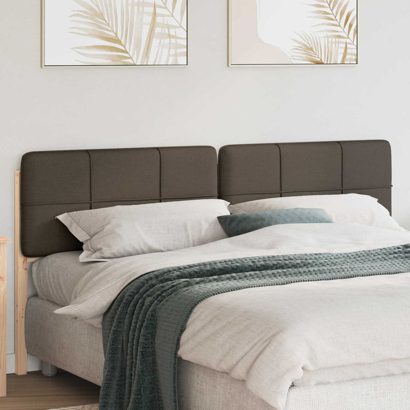 vidaXL Kárpitozott fejtámla Barna és taupe 200 cm Tömör fenyőfa