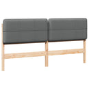 vidaXL Kárpitozott fejtámla fejtámlával Barna és Világosszürke 180 cm