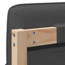 vidaXL Kárpitozott fejtámla Barna és sötétszürke 180 cm Tömör fenyőfa