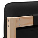 vidaXL Kárpitozott fejtámla Barna és fekete 180 cm Tömör fenyőfa