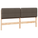vidaXL Kárpitozott fejtámla Barna és taupe 180 cm Tömör fenyőfa