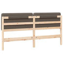 vidaXL Kárpitozott fejtámla Barna és taupe 180 cm Tömör fenyőfa