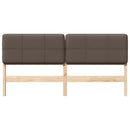 vidaXL Kárpitozott fejtámla Barna és taupe 180 cm Tömör fenyőfa