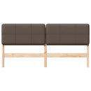 vidaXL Kárpitozott fejtámla Barna és taupe 180 cm Tömör fenyőfa