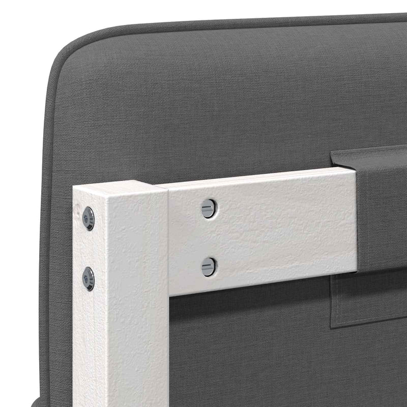 vidaXL Kárpitozott fejtámla fejtámlával Fehér és világosszürke 180 cm