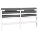 vidaXL Kárpitozott fejtámla fejtámlával Fehér és világosszürke 180 cm