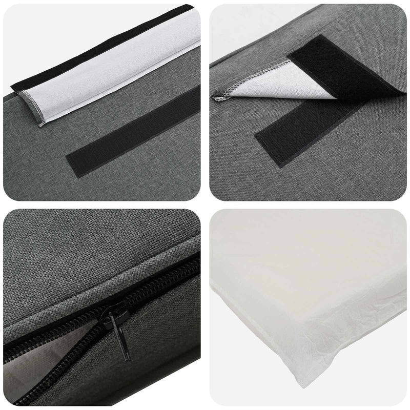 vidaXL Kárpitozott fejtámla fejtámlával Barna és Világosszürke 160 cm