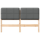 vidaXL Kárpitozott fejtámla fejtámlával Barna és Világosszürke 160 cm