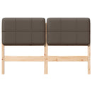 vidaXL Kárpitozott fejtámla Barna és taupe 160 cm Tömör fenyőfa
