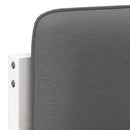 vidaXL Kárpitozott fejtámla fejtámlával Fehér és világosszürke 160 cm