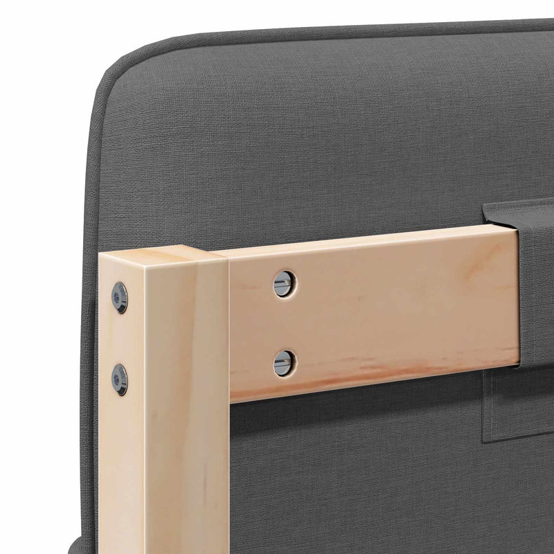 vidaXL Kárpitozott fejtámla fejtámlával Barna és Világosszürke 140 cm