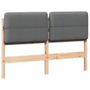 vidaXL Kárpitozott fejtámla fejtámlával Barna és Világosszürke 135 cm