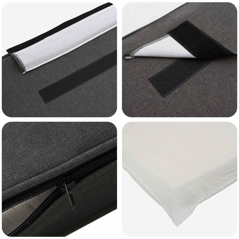 vidaXL Kárpitozott fejtámla Barna és sötétszürke 135 cm Tömör fenyőfa