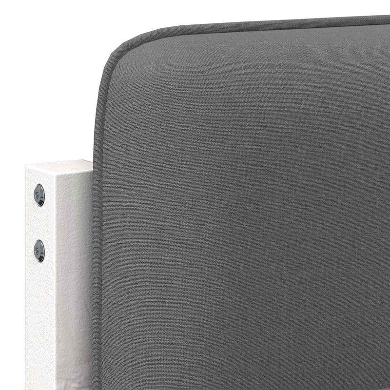 vidaXL Kárpitozott fejtámla fejtámlával Fehér és világosszürke 135 cm