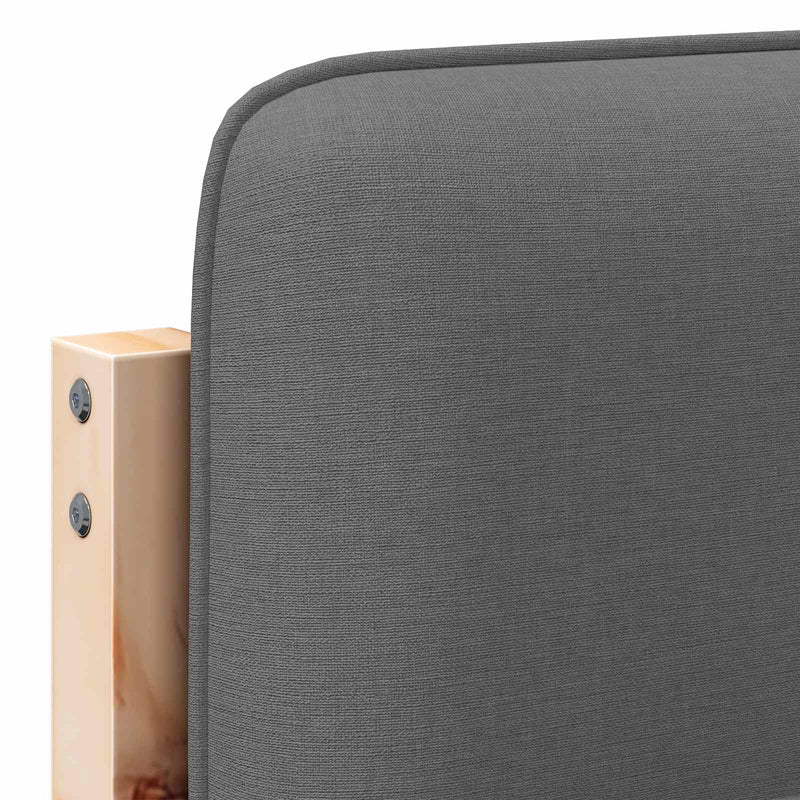 vidaXL Kárpitozott fejtámla fejtámlával Barna és Világosszürke 120 cm