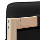 vidaXL Kárpitozott fejtámla Barna és fekete 120 cm Tömör fenyőfa