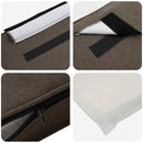 vidaXL Kárpitozott fejtámla Barna és taupe 120 cm Tömör fenyőfa