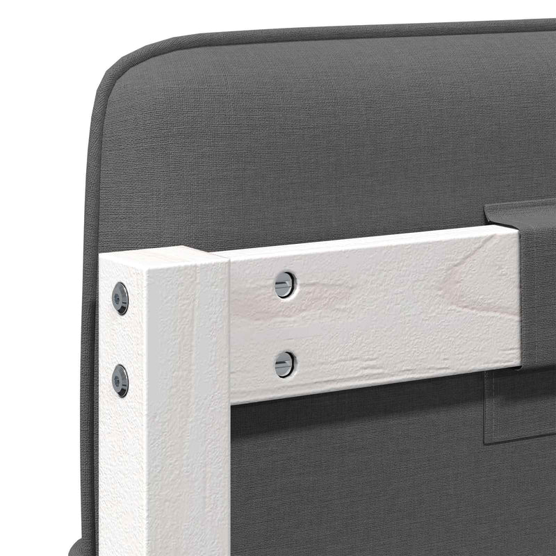 vidaXL Kárpitozott fejtámla fejtámlával Fehér és világosszürke 120 cm