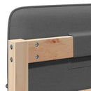 vidaXL Kárpitozott fejtámla fejtámlával Barna és Világosszürke 100 cm