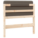 vidaXL Kárpitozott fejtámla Barna és taupe 100 cm Tömör fenyőfa