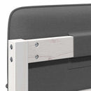 vidaXL Kárpitozott fejtámla fejtámlával Fehér és világosszürke 100 cm