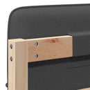 vidaXL Kárpitozott fejtámla Barna és sötétszürke 90 cm Tömör fenyőfa