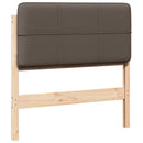 vidaXL Kárpitozott fejtámla Barna és taupe 90 cm Tömör fenyőfa