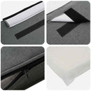 vidaXL Kárpitozott fejtámla Barna és Világosszürke 80 cm Tömör fenyőfa