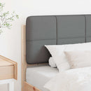 vidaXL Kárpitozott fejtámla Barna és Világosszürke 80 cm Tömör fenyőfa