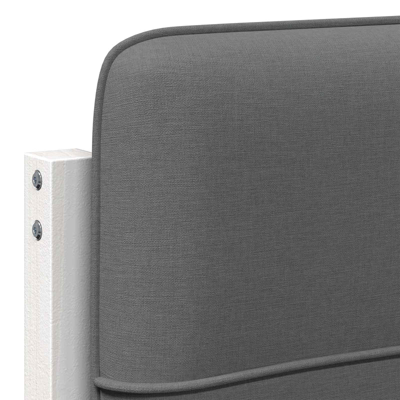 vidaXL Kárpitozott fejtámla Fehér és világosszürke 80 cm Tömör fenyőfa