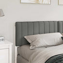 vidaXL Kárpitozott fejtámla fejtámlával Fehér és világosszürke 200 cm