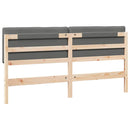 vidaXL Kárpitozott fejtámla fejtámlával Barna és Világosszürke 180 cm