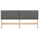 vidaXL Kárpitozott fejtámla fejtámlával Barna és Világosszürke 180 cm