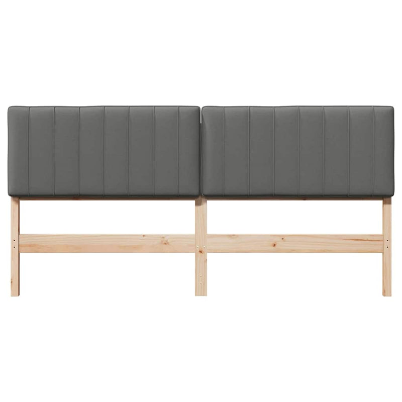 vidaXL Kárpitozott fejtámla fejtámlával Barna és Világosszürke 180 cm