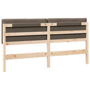 vidaXL Kárpitozott fejtámla Barna és taupe 180 cm Tömör fenyőfa