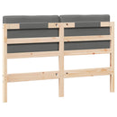 vidaXL Kárpitozott fejtámla fejtámlával Barna és Világosszürke 160 cm