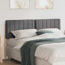 vidaXL Kárpitozott fejtámla Barna és sötétszürke 160 cm Tömör fenyőfa