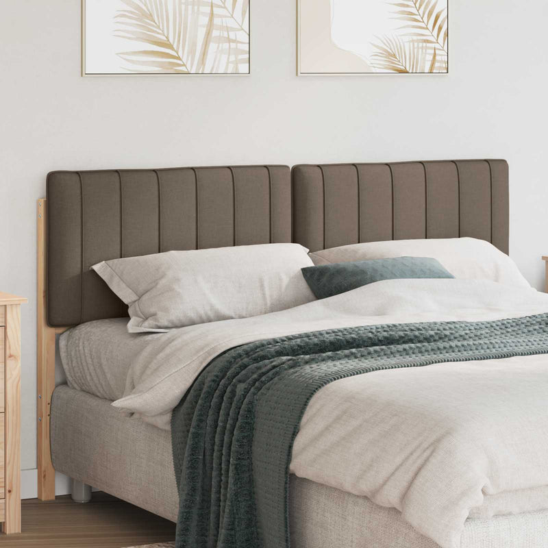 vidaXL Kárpitozott fejtámla Barna és taupe 160 cm Tömör fenyőfa