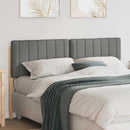 vidaXL Kárpitozott fejtámla fejtámlával Barna és Világosszürke 150 cm