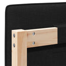 vidaXL Kárpitozott fejtámla Barna és fekete 150 cm Tömör fenyőfa