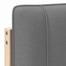 vidaXL Kárpitozott fejtámla fejtámlával Barna és Világosszürke 135 cm