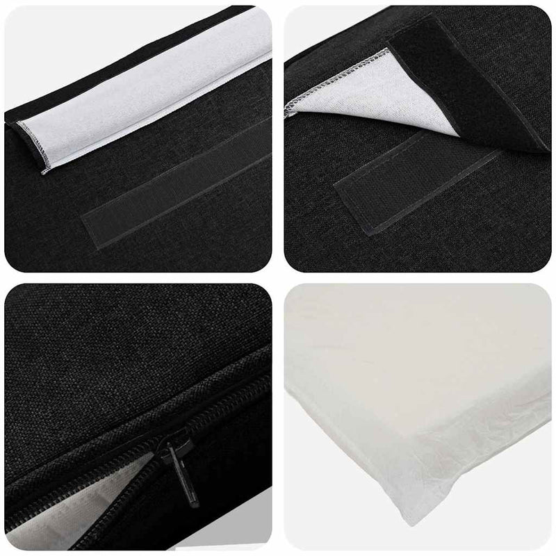 vidaXL Kárpitozott fejtámla Barna és fekete 135 cm Tömör fenyőfa