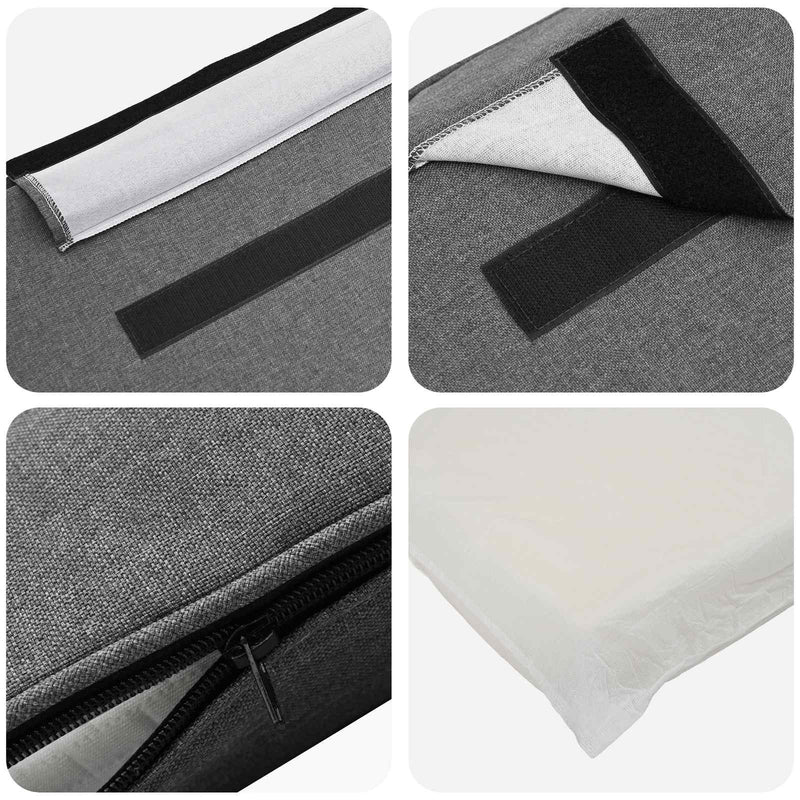 vidaXL Kárpitozott fejtámla fejtámlával Barna és Világosszürke 120 cm