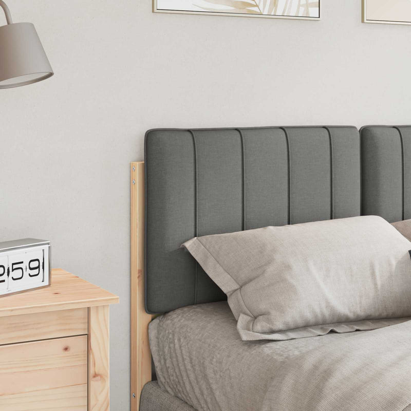 vidaXL Kárpitozott fejtámla fejtámlával Barna és Világosszürke 120 cm