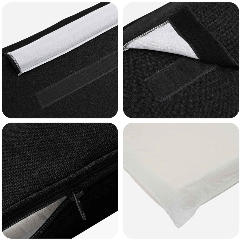 vidaXL Kárpitozott fejtámla Barna és fekete 120 cm Tömör fenyőfa