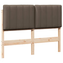 vidaXL Kárpitozott fejtámla Barna és taupe 120 cm Tömör fenyőfa